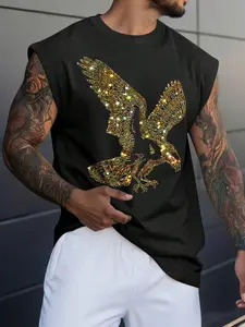 Men's Fitness Sports Shirt, Muscle Tank Top, Gym Workout Clothing, Sleeveless Gym Tops, Comfortable and Breathable, Ideal for Crossfit and Running