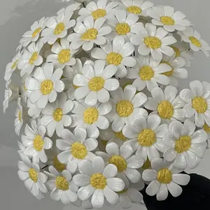 Eight Daisy Ceramic Flowers, Handcrafted Everlasting Clay Blooms - The Perfect Choice for Valentine'S Day, Christmas, Mother'S Day, And Indoor Or Outdoor Decor. Seasonal Indoor Decorations Made from Durable Pottery, High-Quality Ceramics