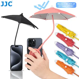 JJC Phone Umbrella for Sun Magnetic Sunshade Portable Foldable UPF 45+ Anti-UV Prevent Glare Overheat Polyester with Coating 360° Adjustable Rotatable Ring for iPhone17 16 15 14 13 12 Mag-Safe Andorid Outdoor Beach Pool Accessory Summervibes Gifts