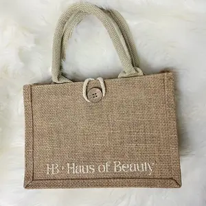 HB Tan Burlap Tote