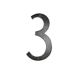 212 MAIN Handcrafted Aluminium House Number 3 - 8 in. Standard Modern Font Decor Sign, Individual Metal Home Improvement Building Supply, Rust-Free