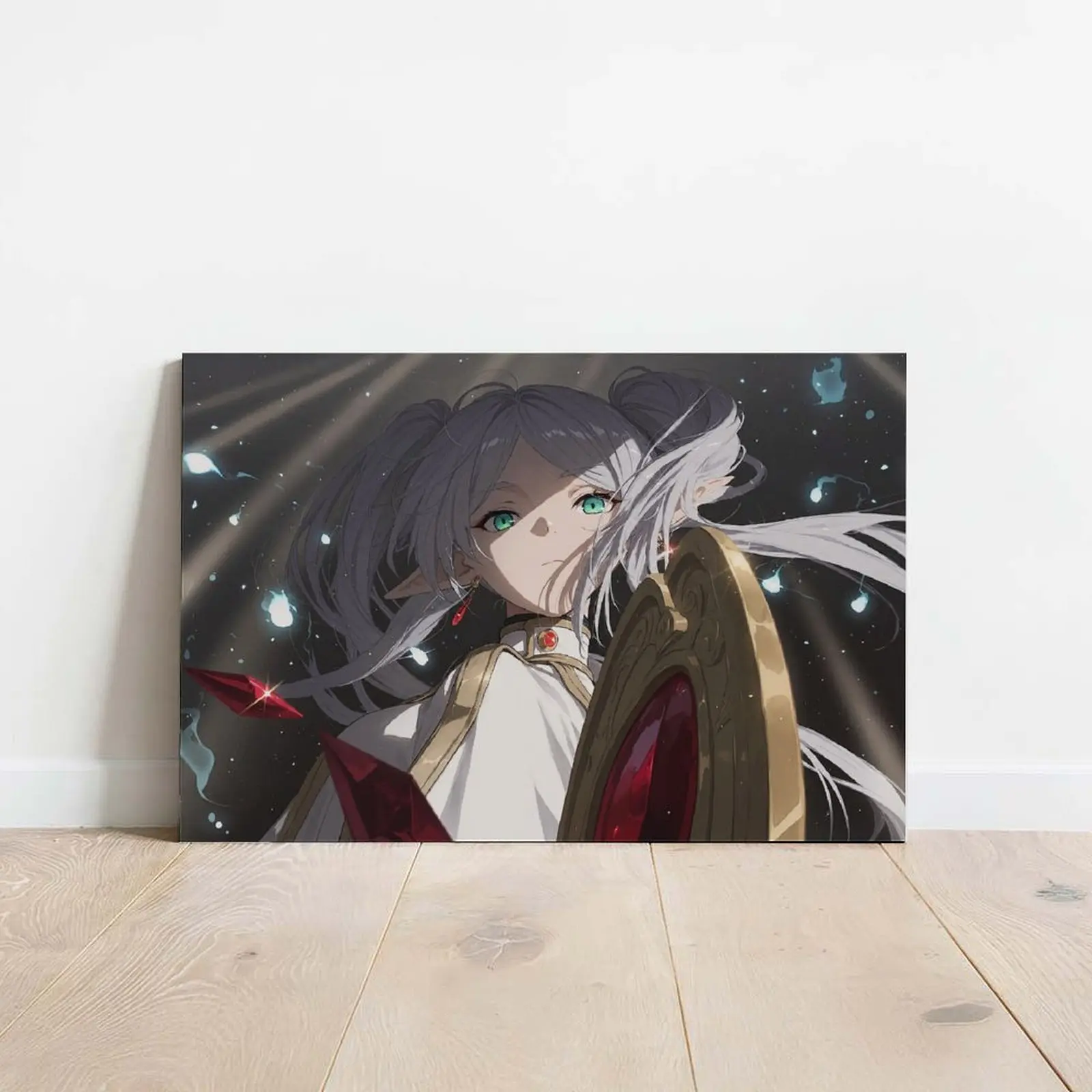 Frieren Beyond Journeys End Anime Canvas Poster Cool Elf Mage Frieren Wall Art Print Modern Aesthetic Bedroom Living Room Decoration Trendy Manga Artwork Collectible Home Illustration