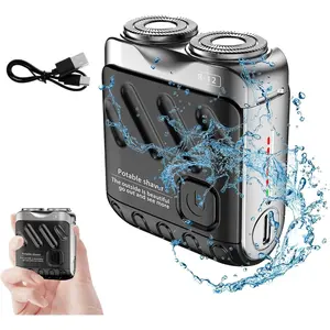 R-12 Mini Electric Shaver - Waterproof, Steel Razor, Smooth Grip, Case, Ideal for Storage and Comfort