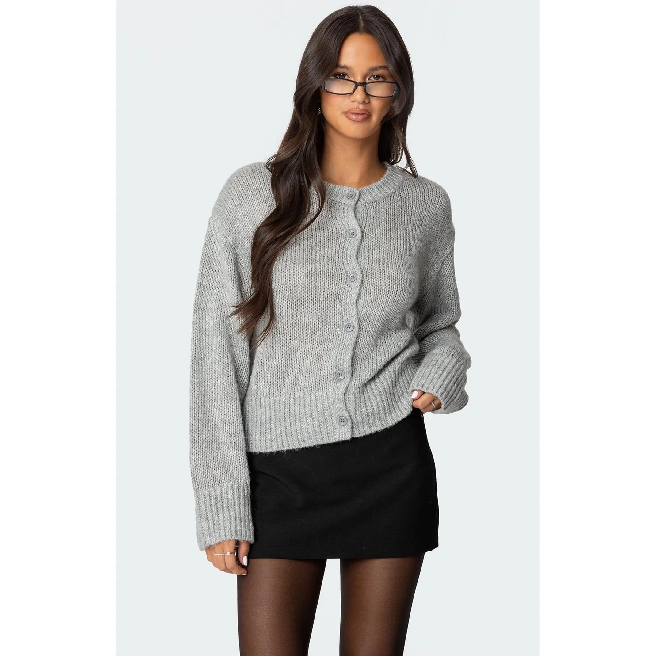 Edikted Women's Freida Fuzzy Knit Cardigan