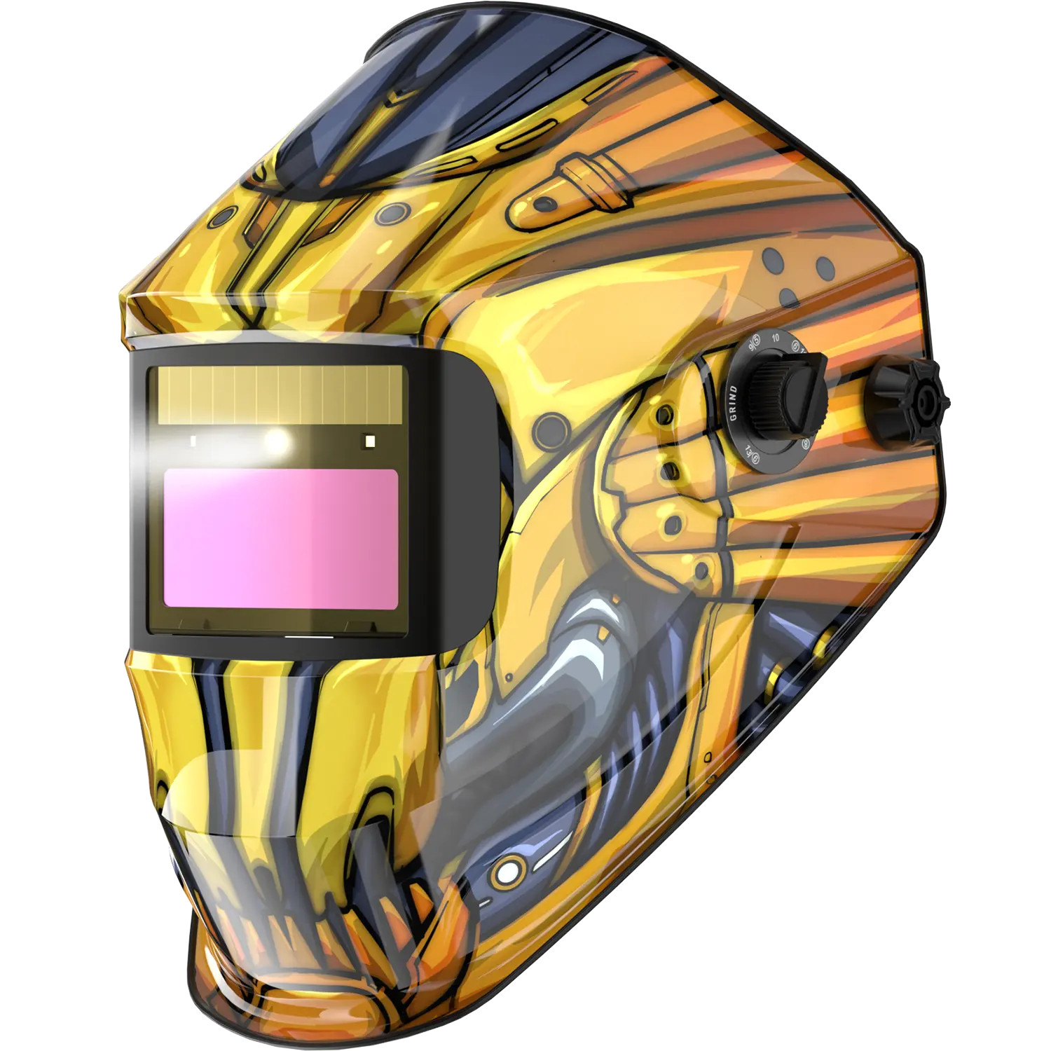 ANDELI Newest Auto Darkening Welding Helmet - LED Light, Full Digital Filter, Rechargeable Battery, True Color, Wide Shade 3/5-9/9-13, Pivot Head Design, Weld/Cut/Grind Modes, Lock Function