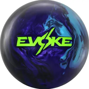 MOTIV Evoke Hysteria Bowling Ball - Black/Purple/Sky Blue - Designed for Precision or Power - Controllable Angle for Bowling Success