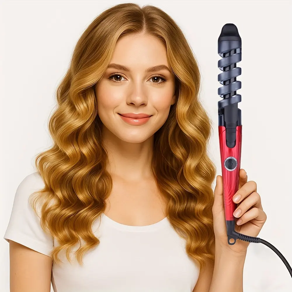 Electric Rotating Curling Iron - 1pc Tangle-Free, Anti-Scald Portable Hair Curler for Women, Ideal for Mother's Day, Birthday Gifts with Tangle-Free Solutions