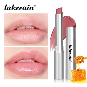 Lakerain Pink Honey Lip Balm Long-Lasting Moisturizing Lip Stick Hydrating Honey Lip Gloss Essential Lip Treatment