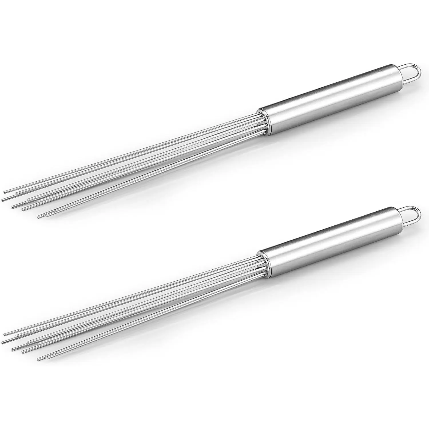 2 count Espresso Whisk 11.5 Inch Long Handle Barista Whisk 10  2 mm Stainless Steel Coffee Stirrer Tool Efficient Mixing Time Saving Reduction Clumping Ideal for Commercial