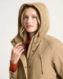 Pendleton Women's Cedar Creek Canvas Cord Trim Parka in Old Oak