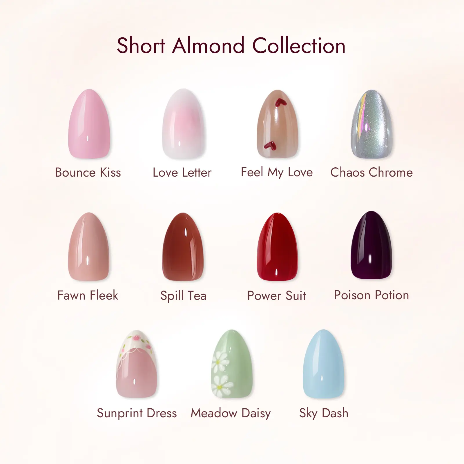 [Buy 1 Get 1 Free Glue]BTArtbox Press On Nails - Short Almond, 4-Week Wear Short Press On Nails with Glue and Adhesive Tabs, Short Almond Sparkle Cat Eye Nails, Easy-to-Apply in 16 Sizes - 32 Nails All-in-One Kit, Summer Party Daily Nail Kit
