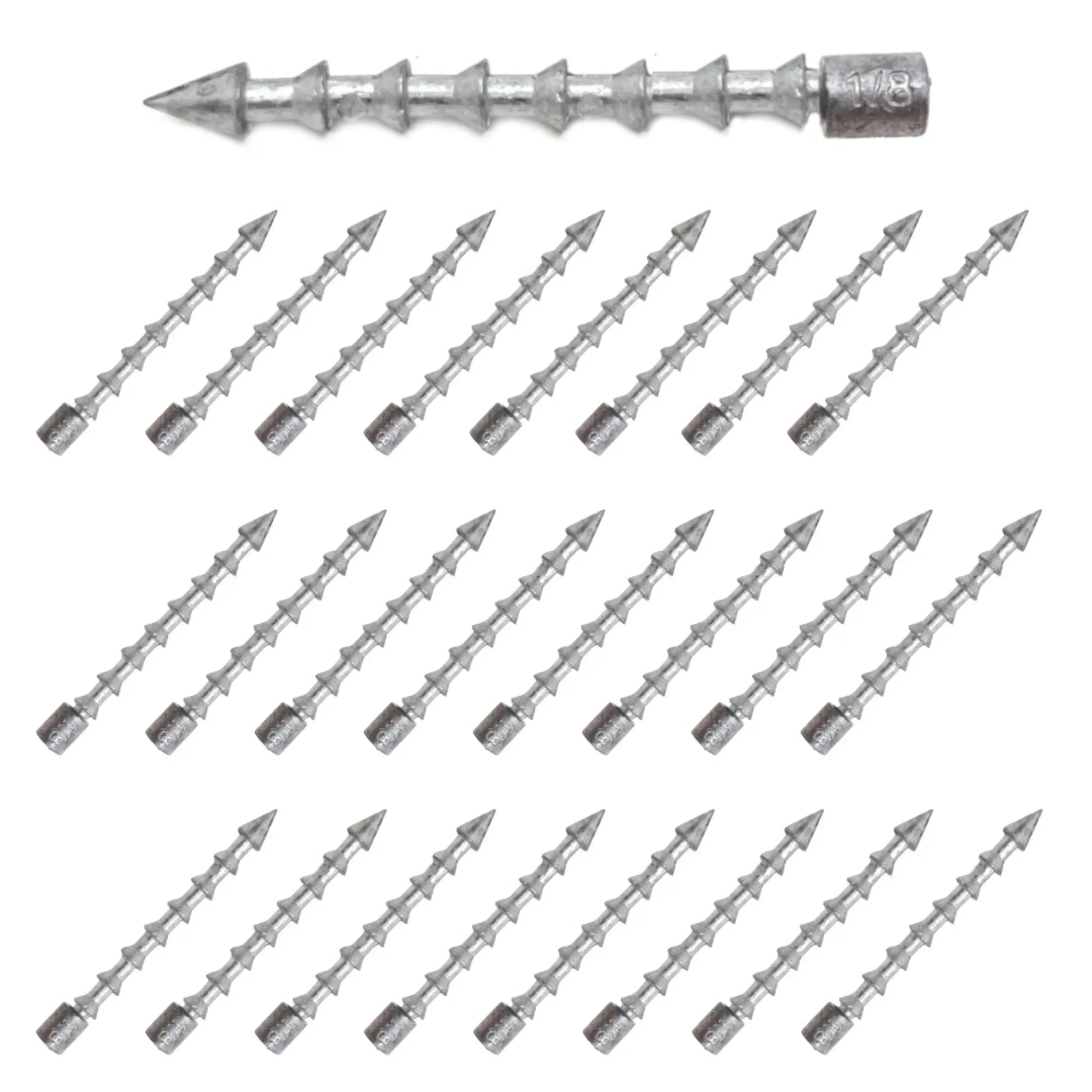 Lead Nail Weights - 25pc to 100pc Kit for Neko Rig & Wacky Rig Bass Fishing