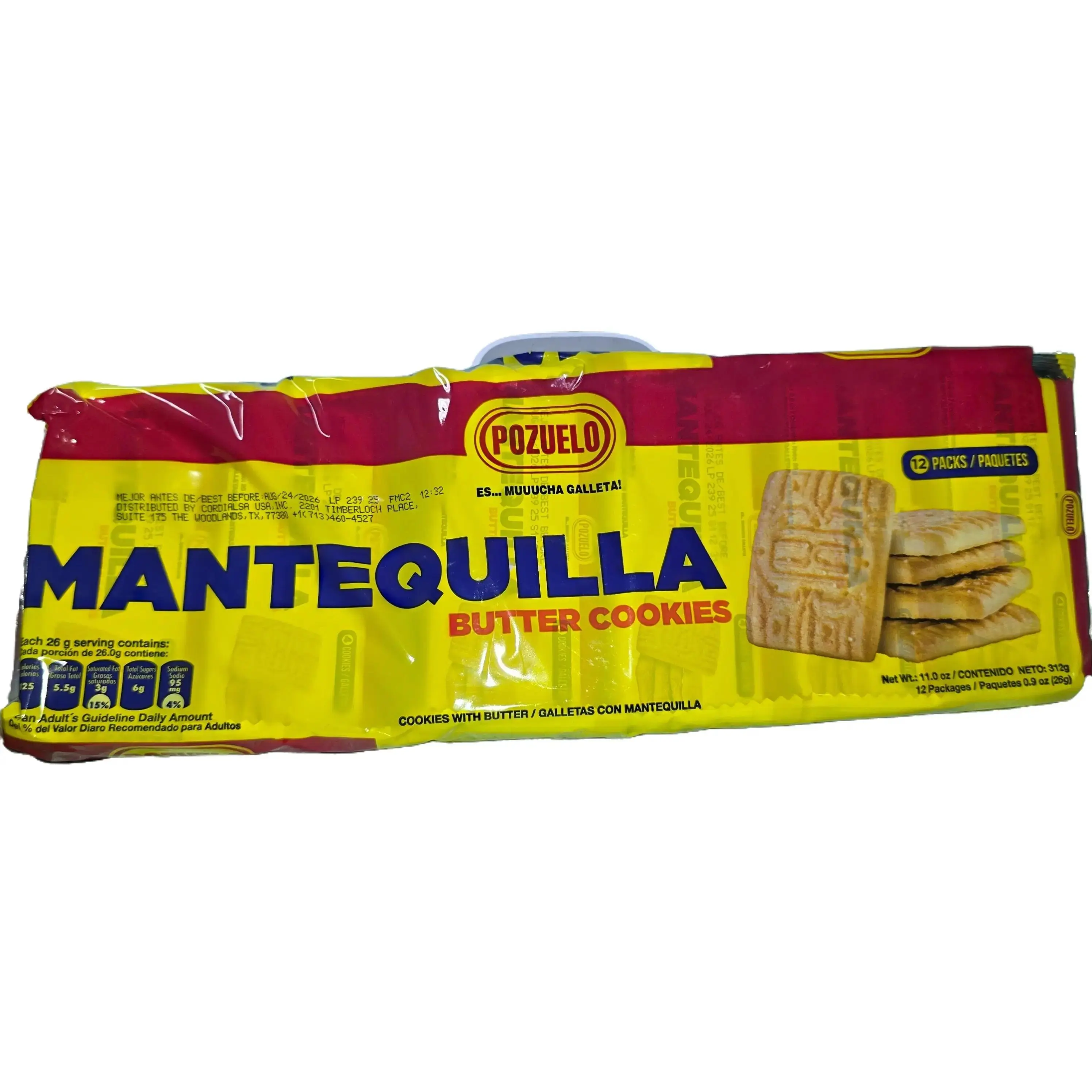 Pozuelo Galletas de Mantequilla Pozuelo Pozuelo Butter Cookies Classic Rich Butter Flavor Traditional Recipe Snack Cookies