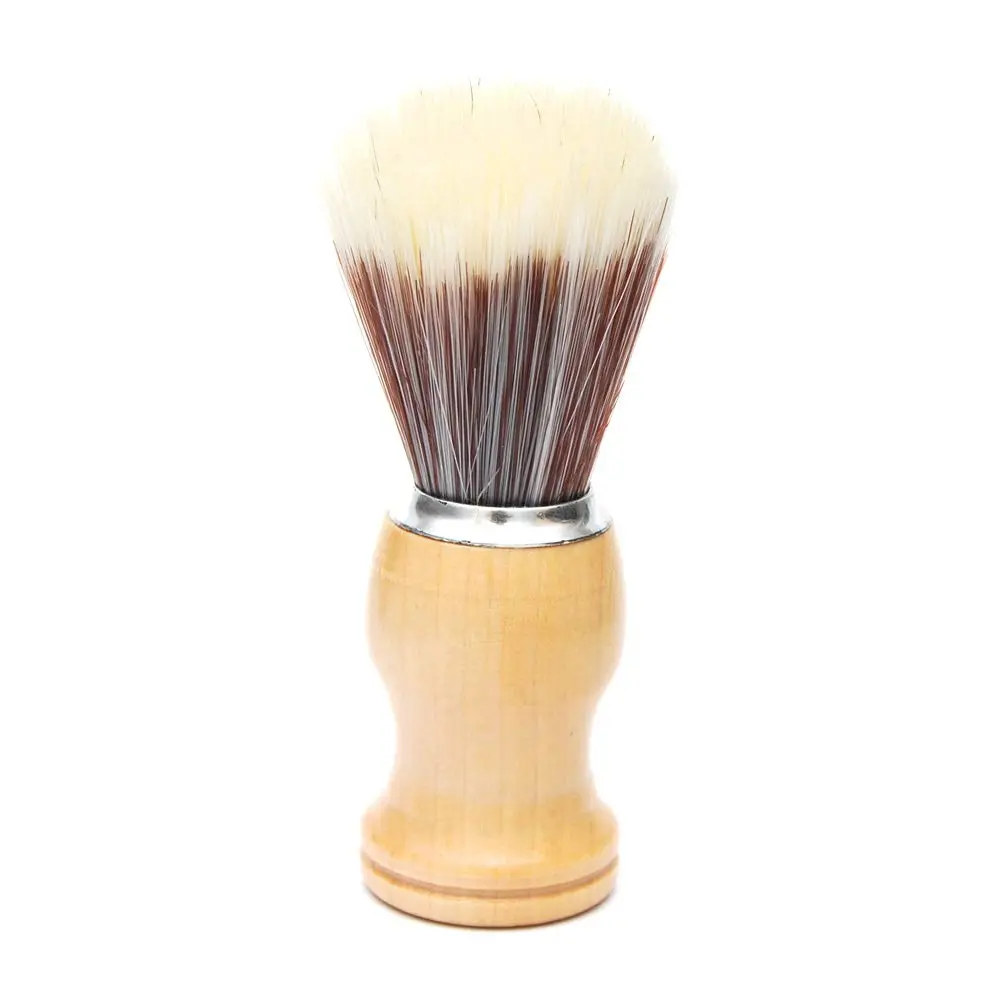 Men's Shaving Brush with Wooden Handle Pure Big Nylon Hair Soft Face Cleaning Makeup Facial Razor Brush Shave Tools Comfort Cleansing