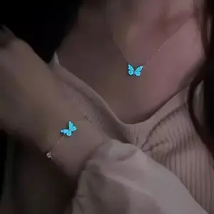Glow in the Dark Fairycore Butterfly Necklace