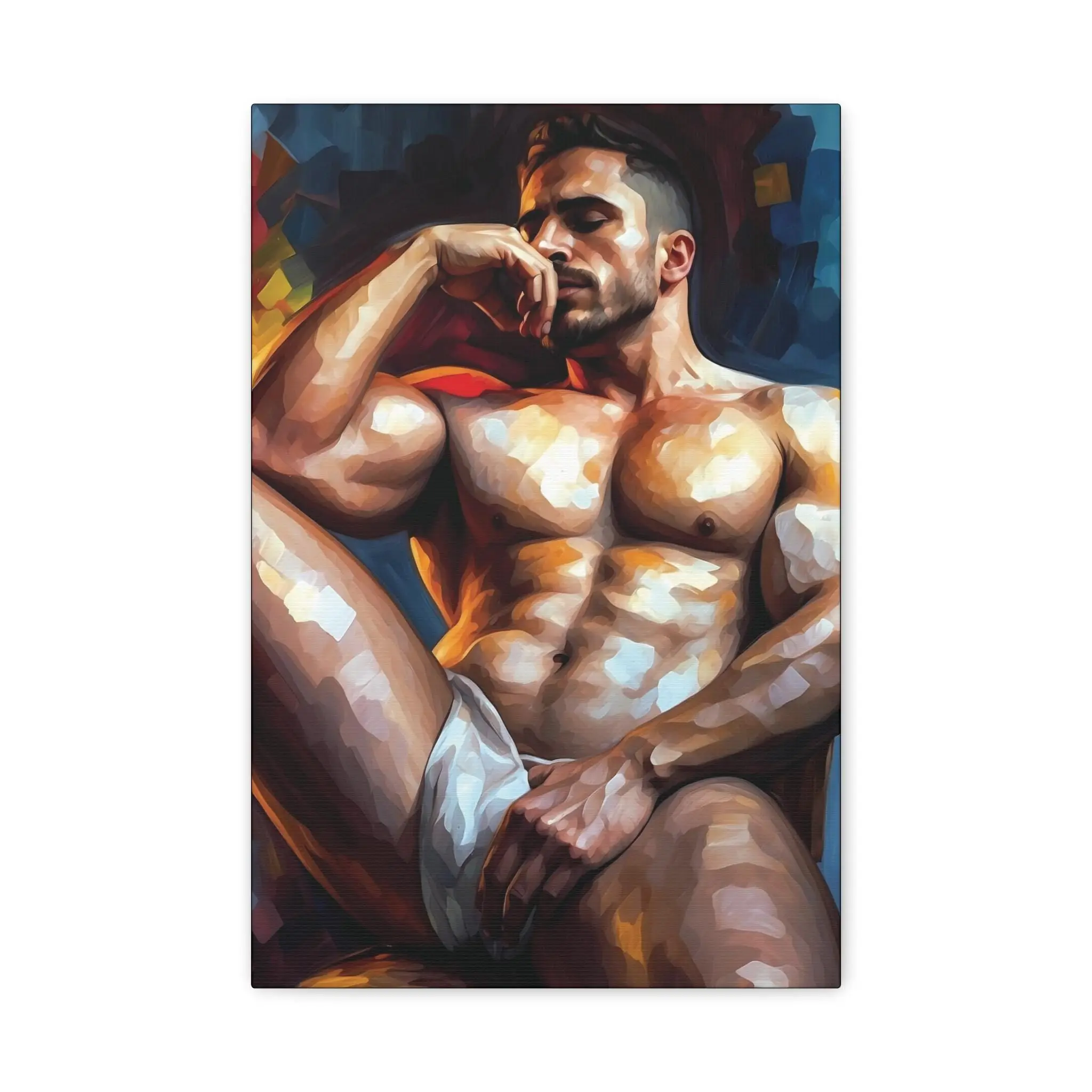 Masculine Nude Canvas Print | Erotic Gay Art, LGBTQ Wall Decor