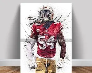 Fred Warner Poster, San Francisco 49ers, Poster Print Unframed, Wall Art Print, Kids Decor, Man Cave Gift, Sports Art