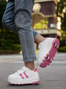 Unisex Kids' Roller Skates, Convertible Sports Shoes, Detachable Invisible Wheels, Comfortable Breathable Lightweight, Active Outdoor Casual Trendy Shoes