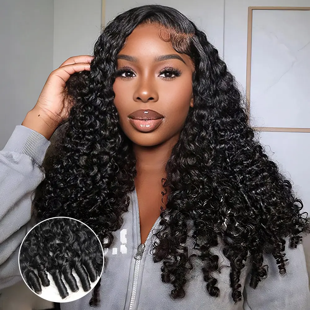 CurlyMe Bleached Knots 250% Density Burmese Curly 13x6 Pre-Cut Lace Frontal Wig Human Hair Wear Go Wig for Stylish Look #TikTokShopfalldealsforyou