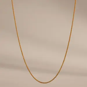 Woven Chain Necklace by Caitlyn Minimalist - Minimalist Foxtail Layering Necklace - Dainty Jewelry - Girlfriend Gift