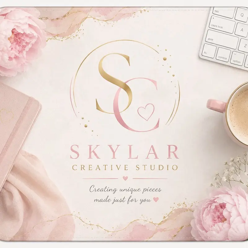 Luxury Personalized Mouse Pad | Elegant Desk Mat | Custom Office Desk Accessory