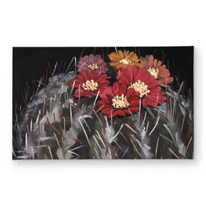 212 MAIN CODM2134QX9000 21x34 in. Blooming Cactus Door Mat, Botanical Art Floral Print, Polyester Loop, Indoor/Outdoor Textile Floor Mat
