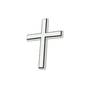 Metal Cross Car Emblem Sticker – Stylish 3D Metal Badge for Car Modification, Fender & Side Panel Decal, Also Great for Luggage Decoration