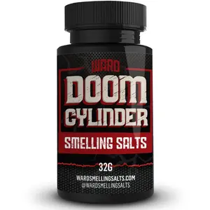 Doom Cylinder Smelling Salts for Athletes - 32G Instant Energy Boost for Powerlifting Hockey Football & More - Edible Healthcare Supplement