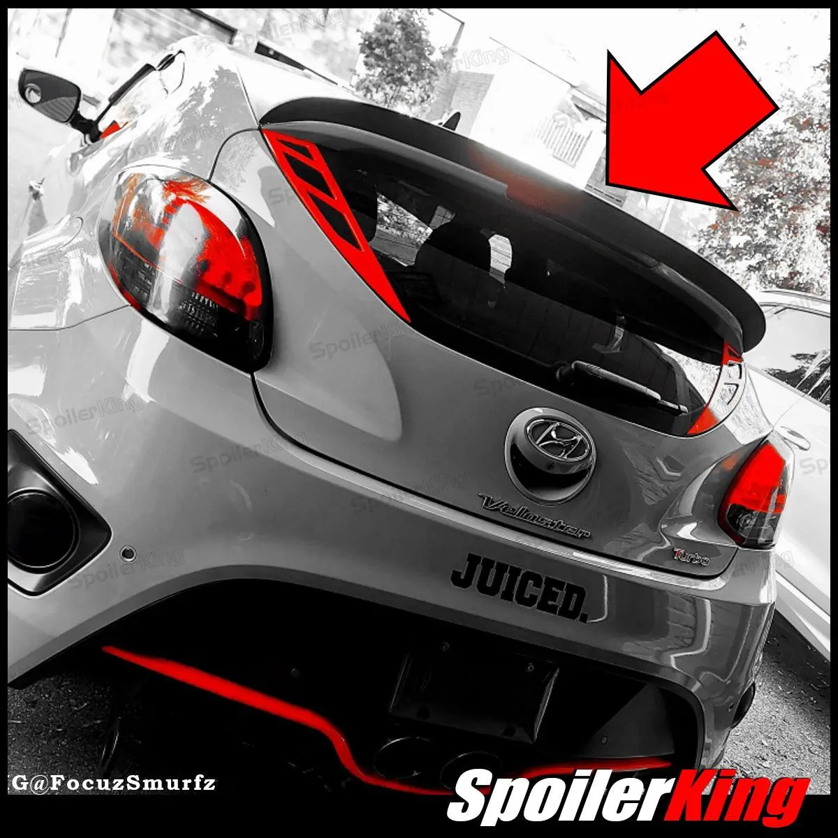 Hyundai Veloster Turbo 2012-2018 Factory Spoiler Extension Gurney Flap (284K)