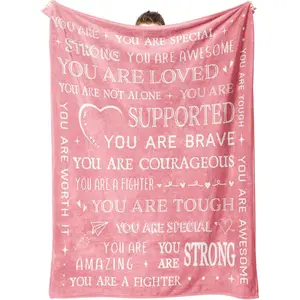 Women's Recovery Gift - Inspirational Gift Blanket, Post-Surgery Recovery Gift, Caregiving Gift for Sick Women, Friends, Sisters, Colleagues, 50*60inch