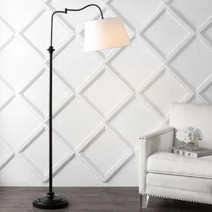 JONATHAN Y Jason Metal Traditional Swing Arm LED Floor Lamp; for Living Room, Bedroom, Kitchen, Office