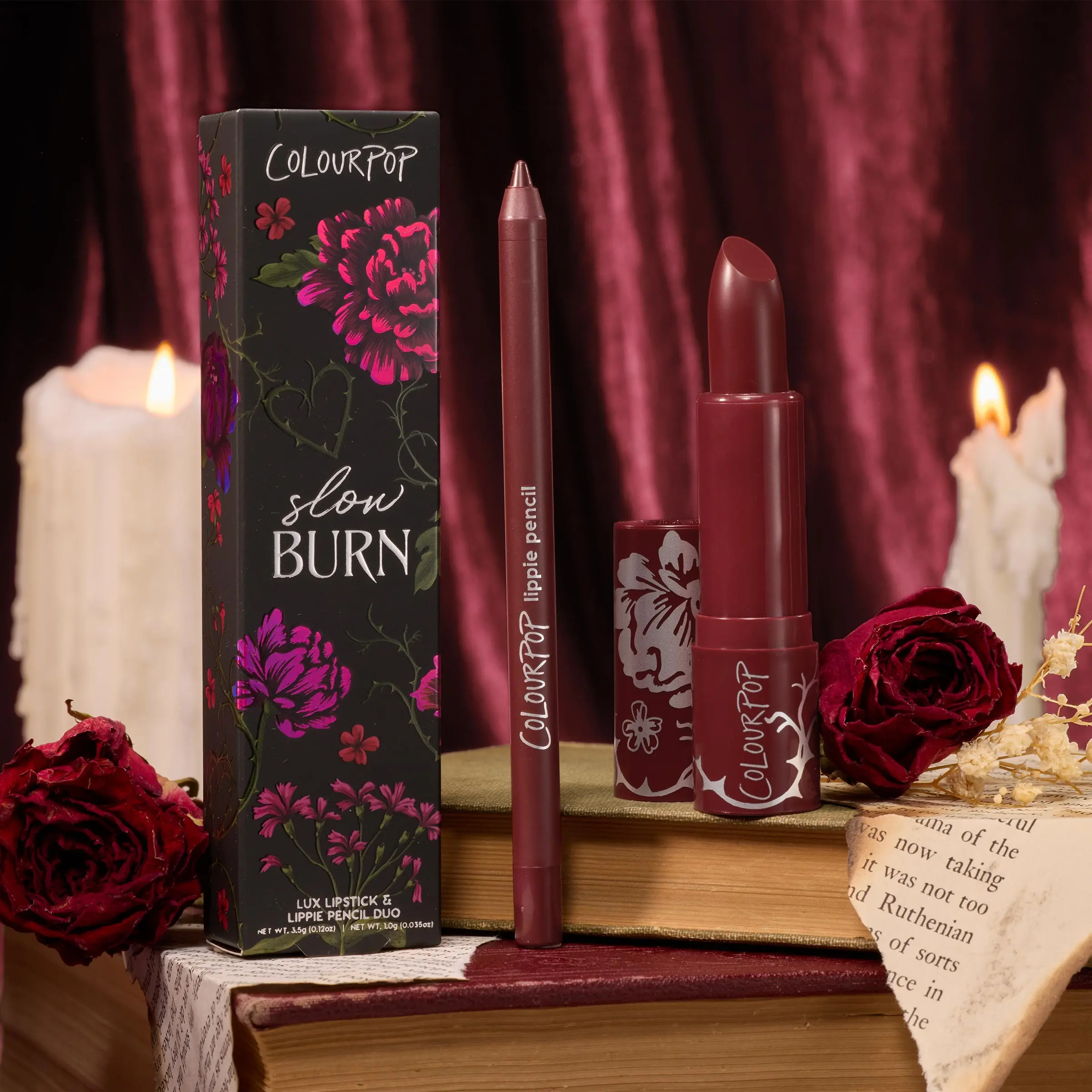 ColourPop A Shadow of Secrets Slow Burn Lux Lipstick Kit - Limited-Edition 0976