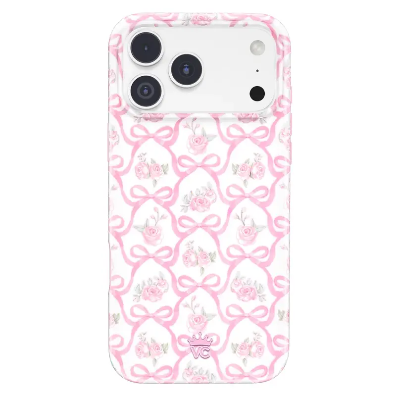 Velvet Caviar Ribbon-Accented Blush Pink Protective iPhone Phone Cover - Shockproof Drop Protection Cellphone Casing for iPhone 18, 18 Pro Max, 17, 16, 15 & More Smartphones