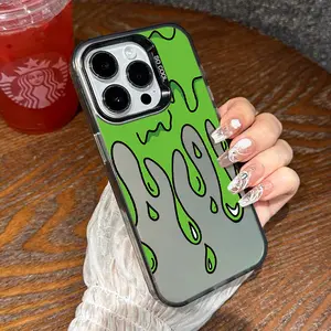 Compatible for iPhone16 15 14 16promax 16pro 15pro 13 12 11 Case, Clear Case Green venom Soft TPU Shockproof Protective Case Stylish Patterns phone case nic junk phone cases