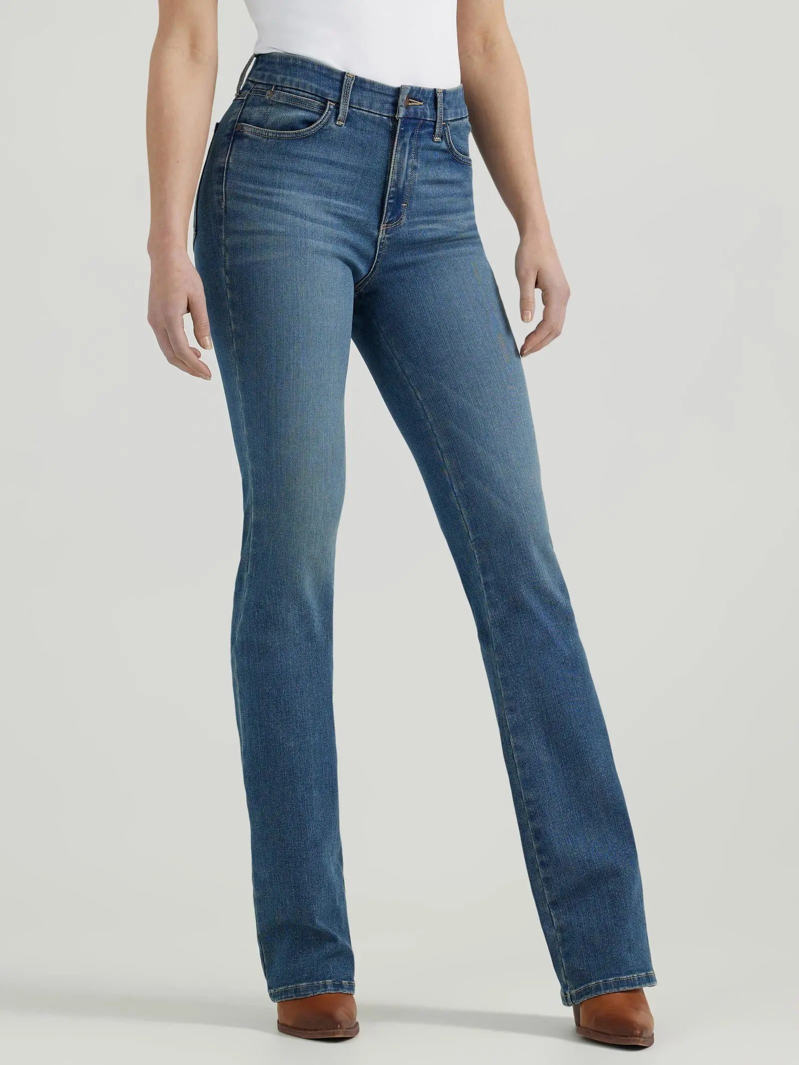 Wrangler Women's Bespoke High Rise Bootcut Blue Jeans