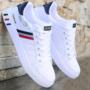 Men'S Casual Lace-up Shoes, Comfy Non-slip Breathable Shoes WithFabric Uppers For Walking Driving, Shoes For All SeasonsGift