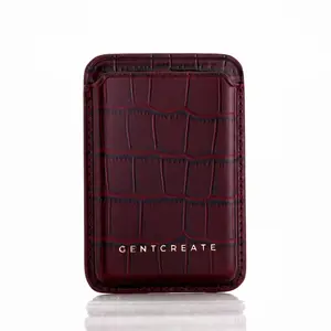 Leather MagSafe Wallet Croco Glossy