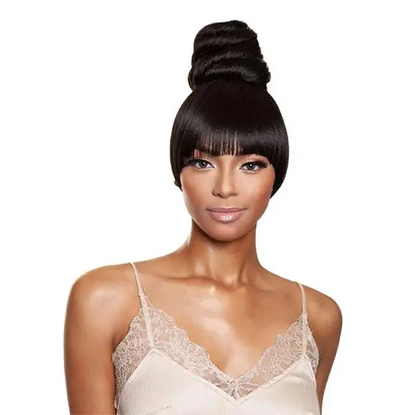Mane Concept YellowTail YTBB06 Cruffin Clip-On Messy Bang Bun, Synthetic Hairpieces, Bangs Extensions & Pieces, Bangs Synthetic Extensions & Pieces