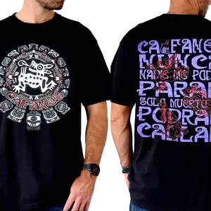 Caifanes Aztec Comfort Color Printed Tee Ring-Spun Cotton Soft-Washed T-Shirt Trendy Tops Perfect Gift