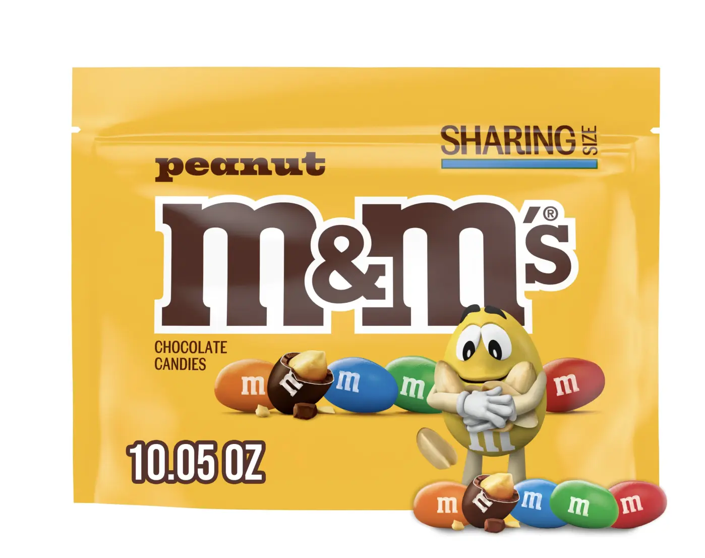 M&M's Peanut Chocolate Candies Sharing Size 10.05 oz Bag