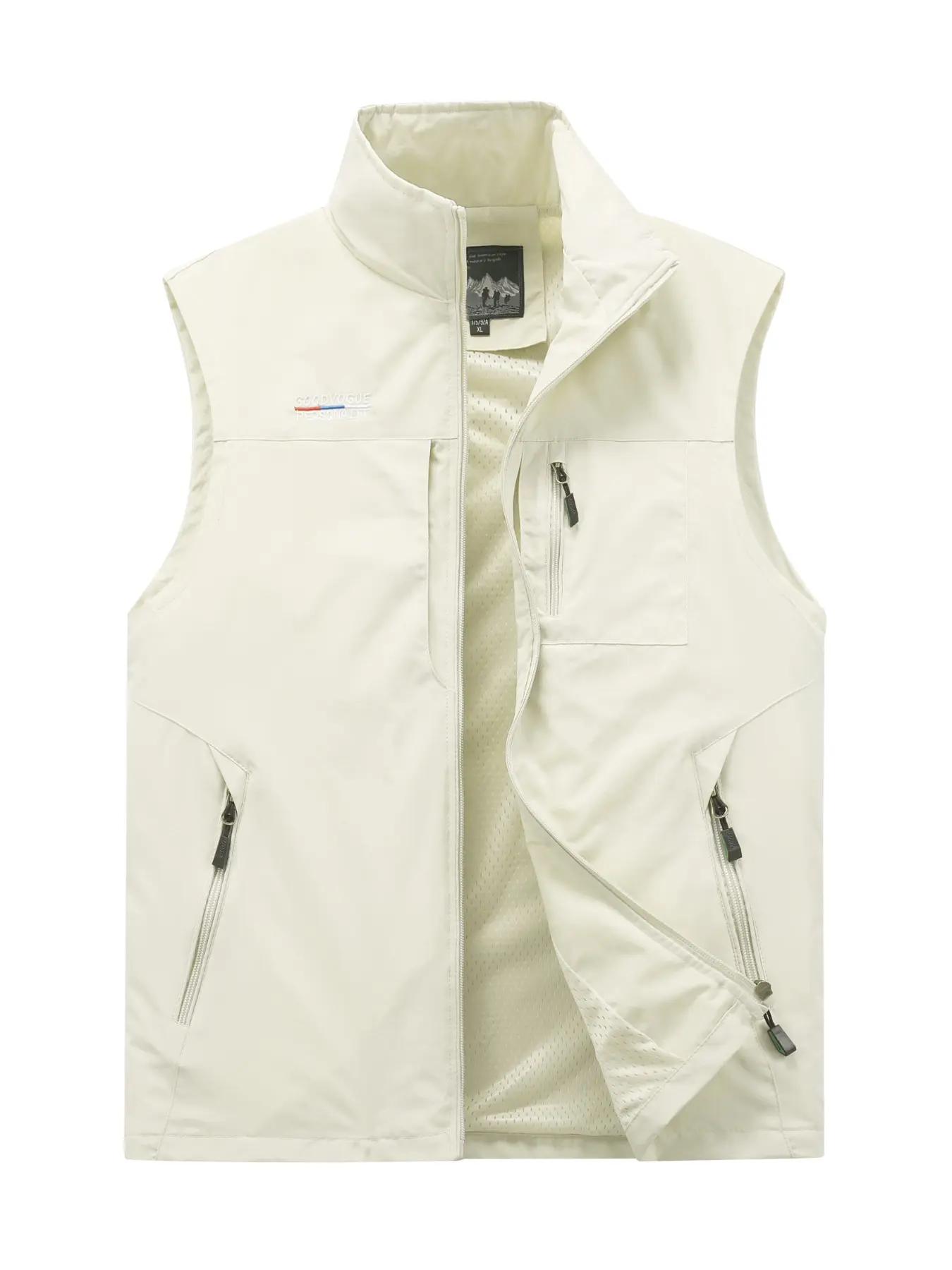 Men's Outdoor Running Vest, Multi-Pocket Sports Fishing Waistcoat, Casual Thin Workwear Sleeveless Jacket for Spring Summer Fall