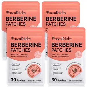 (Special Selection Offer) acentiallabs Berberine Patches 30p, Topical Patches, Ideal for Busy Individuals, Large Quantity for Daily Use