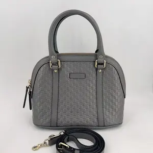Pre-owned GUCCI leather Crossbody Bags Mini GG Guccissima Dome Satchel Crossbody Shoulder