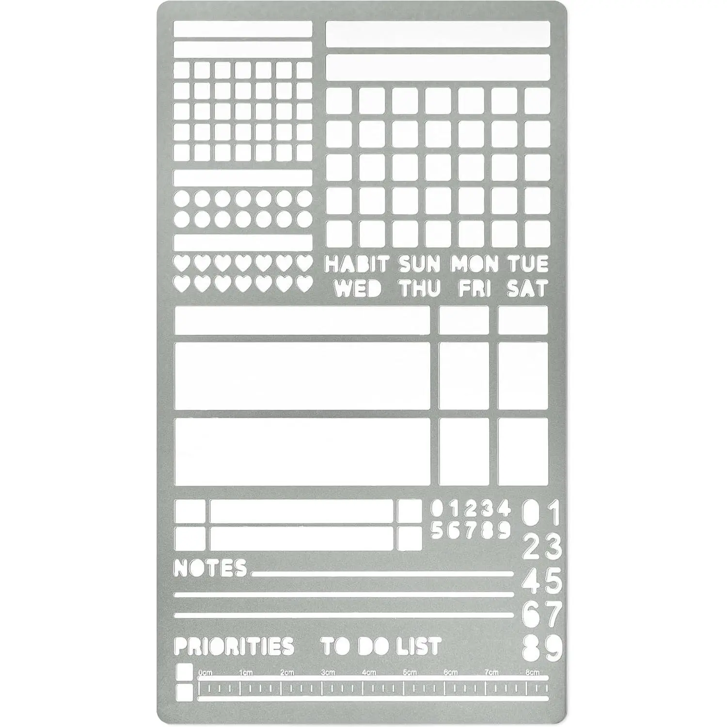 No.423 Metal Stencil for Bullet Journaling Makeselife Bookmark Planning Banners Lines Lists Planner Stamps Habit Tracker Dot Journal Diary Template Scrapbook