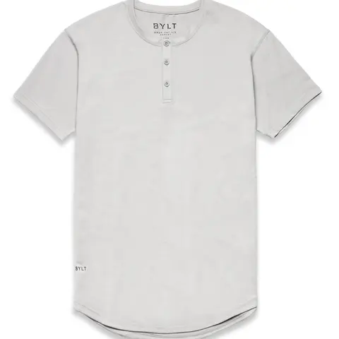 Henley Drop-Cut: BYLT Signature Tops Casual Athletic