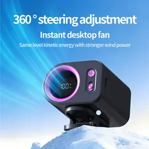 Super Cool Summer Wind 2026 Flagship Detachable Fan with Dynamic LED Display 360° Rotation Ultra Long Battery USB Wireless Charging 100 Speed Levels Quiet Operation