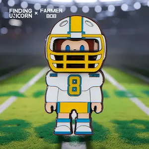 [FINDING UNICORN] FARMER BOB CLASSIC METAL BADGE BLIND BOX Cute Figures Desktop Ornament Collectible Toys Birthday Gifts HP7CAU8NSY