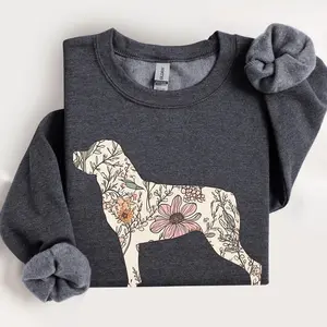 Rottweiler Sweatshirt, Rottweiler Mom Shirt, Cottagecore Rottie Tee, Wildflowers Rottweiler Dog, Dog Mama Gift, Rottie Gifts