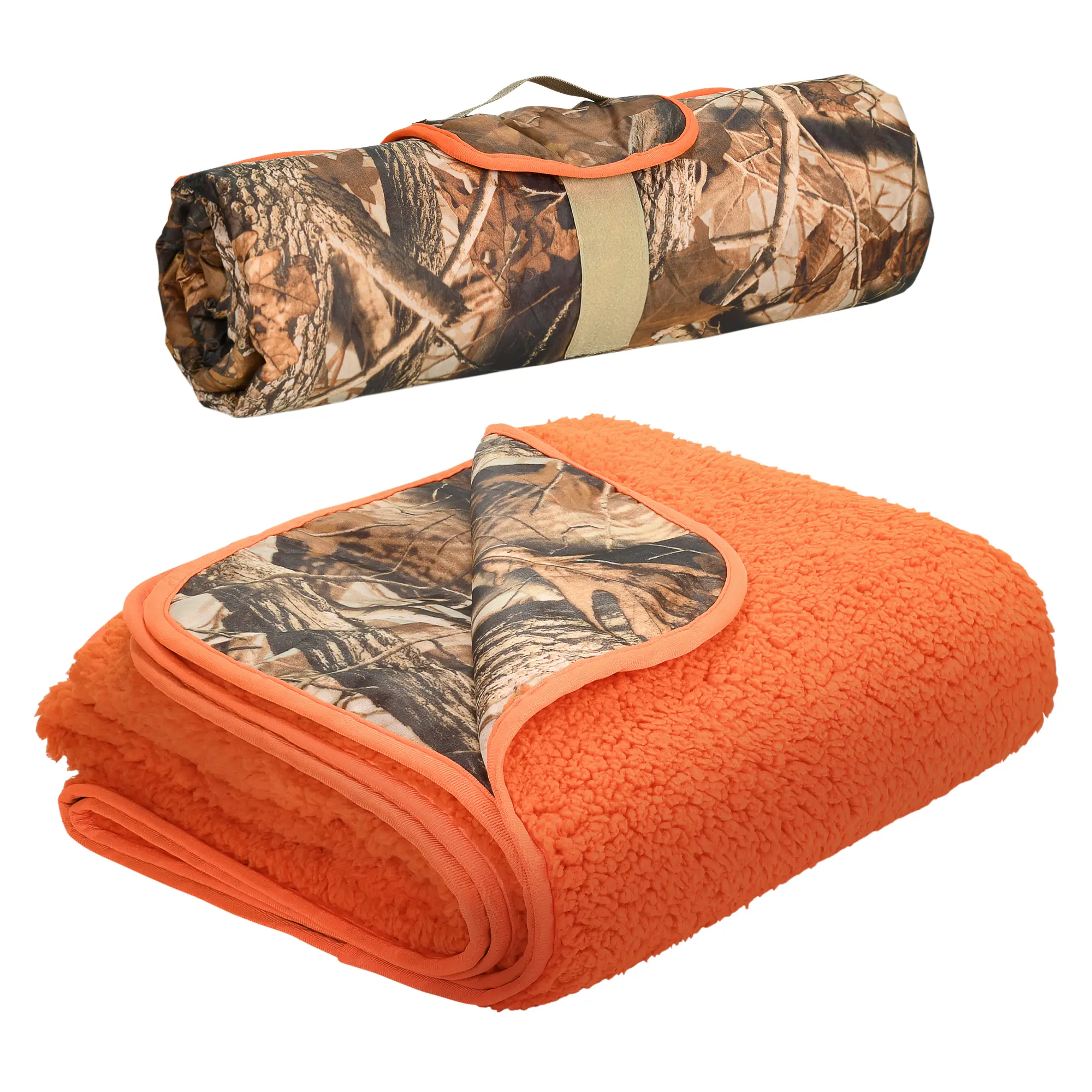 Tirrinia Waterproof Outdoor Blanket with Sherpa Lining, Windproof Triple Layers Warm Comfy Foldable for Camping Stadium Blanket, Beach, Picnic, Grass, Concerts, Car, Dog