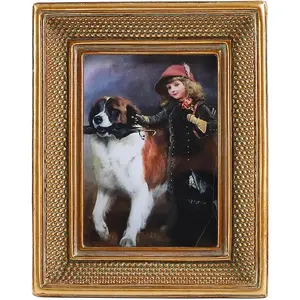 Small  Picture Frame 2.5x3.5 Mini Rectangular Bronze Antique Picture Frames Ornate  Decor Wallet Size Photo Gallery Art With Beaded Border for Tabletop and Wall